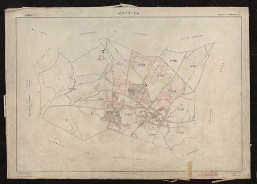 Tableau d'assemblage (TA). Cadastre révisé pour 1955.