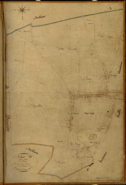 Section D dite de Meyzieu, feuille n°1.