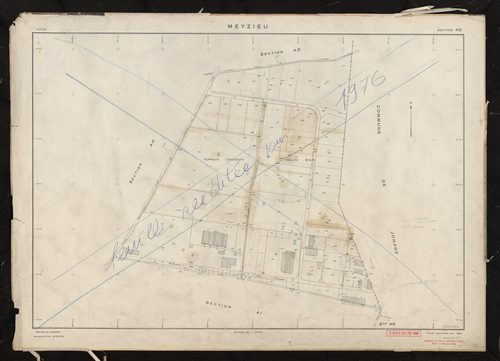 Section AE. Feuille renouvelée pour 1955. Rééditée pour 1976.
