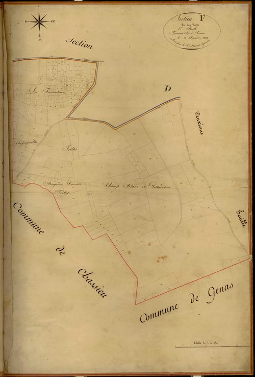 Section F dite de Trillet et Bardieu, feuille n°1.