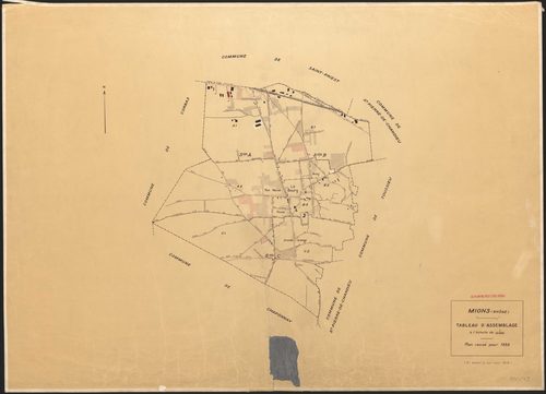 Tableau d'assemblage (TA). Plan révisé pour 1938. 2e édition à jour pour 1975.