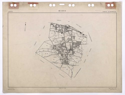 Tableau d'assemblage (TA). Cadastre remanié pour 1985.