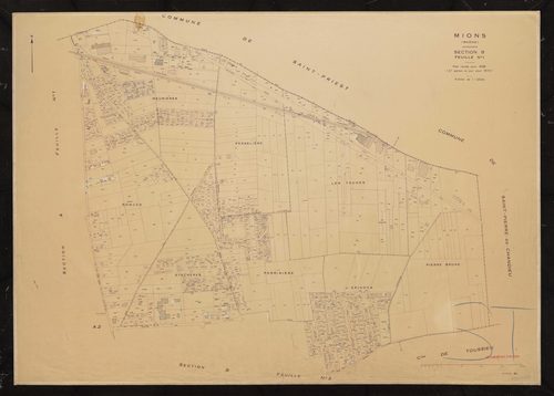 Section B feuille n°1. Plan révisé pour 1938. 2e édition à jour pour 1975.