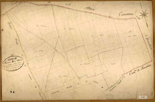 Section B dite de l'Eglise et Pierr-Brune, feuille n°1 (parcelles 1-252).