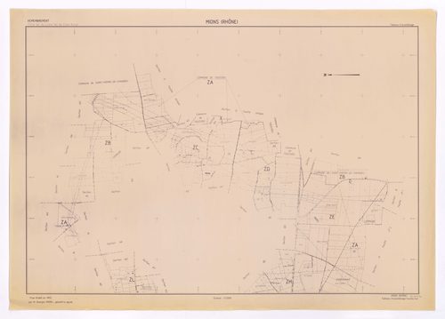 Tableau d'assemblage, feuille Est : sections ZA, ZB, ZC, ZD, ZE, ZH, ZL