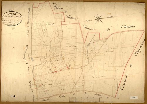 Section C dite de la Grande-Grange et la Roche, feuille n°2 (parcelles 165-534).