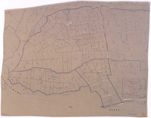 Section B 7e feuille (partie de l'ancienne 1ère feuille). Plan révisé pour 1933.