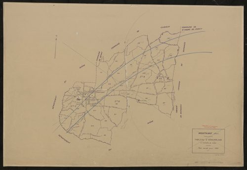 Tableau d'assemblage (TA). Plan révisé pour 1933.