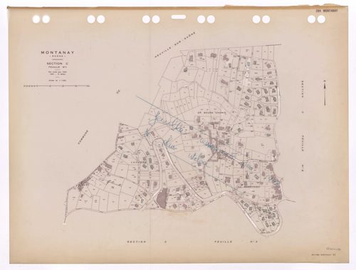 Section C 1ere feuille (partie de l'ancienne première feuille). Plan révisé pour 1933. 3e édition à jour pour 1980. Feuille remaniée pour 1992.