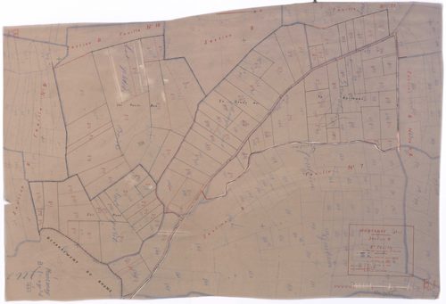 Section B 8e feuille (partie de l'ancienne 1ère feuille). Plan révisé pour 1933.