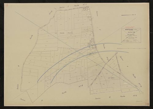 Section B 11e feuille (partie de l'ancienne 1ère feuille). Plan révisé pour 1932.