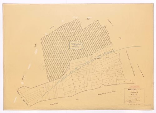 Section B 9e feuille (partie de l'ancienne 1ère feuille). Plan révisé pour 1933. 2e édition à jour 1968. Feuille supprimée pour 1980.
