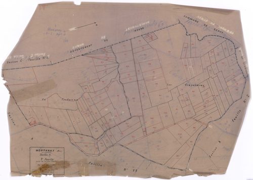 Section A 1ère feuille (partie de l'ancienne 1ère feuille). Plan révisé pour 1932.