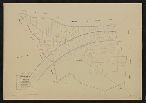 Section A 13e feuille (partie de l'ancienne 2e feuille). Plan révisé pour 1933.