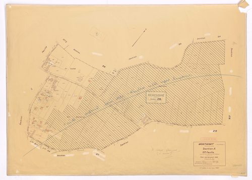 Section A 15e feuille (partie de l'ancienne 1ere feuille). Plan révisé pour 1933. 2e édition à jour 1968. Feuille supprimée pour 1980.