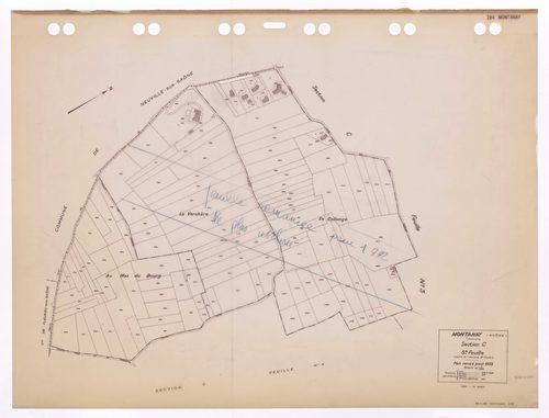 Section C 5e feuille (partie de l'ancienne 2e feuille). Plan révisé pour 1933. 3e édition à jour pour 1980. Feuille remaniée pour 1992.