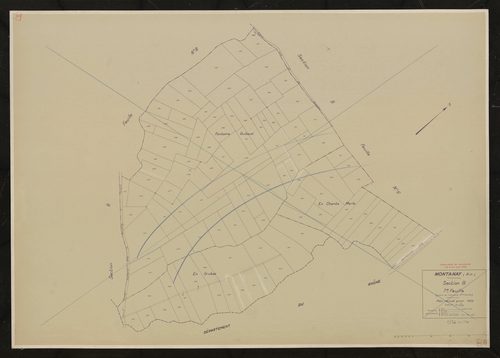 Section B 7e feuille (partie de l'ancienne 1ère feuille). Plan révisé pour 1933.
