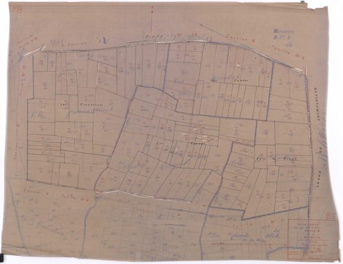 Section B 6e feuille (partie de l'ancienne 1ère feuille). Plan révisé pour 1933.