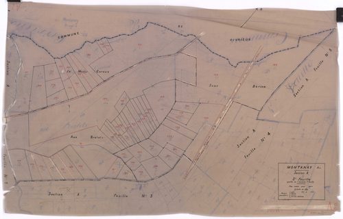 Section A 2e feuille (partie de l'ancienne 1ère feuile). Plan révisé pour 1933.