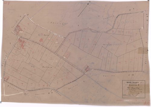 Section A 15e feuille (partie de l'ancienne 1ère feuile). Plan révisé pour 1933.