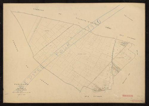Section B feuille unique. Feuille dressée en 1812, mise à jour pour 1957. Rééedition pour 1980.