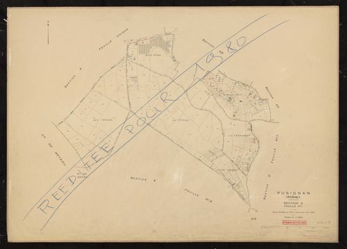 Section E feuille n°1. Feuille dressée en 1812, mise à jour pour 1957. Rééedition pour 1980.