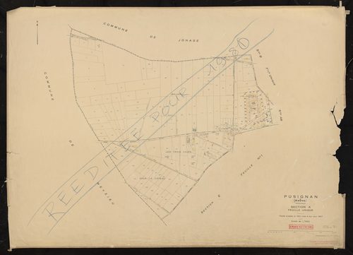 Section A feuille unique. Feuille dressée en 1812, mise à jour pour 1957. Rééedition pour 1980.