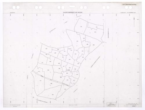 Tableau d'assemblage. Cadastre remanié pour 1999.