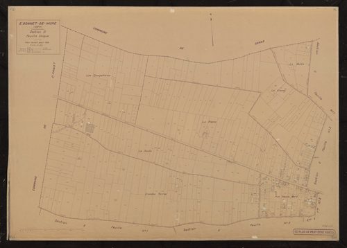 Section D feuille unique. Plan révisé pour 1936.