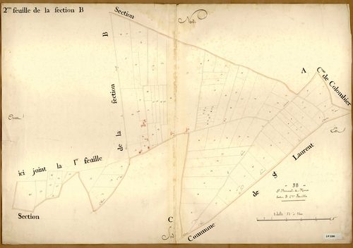 Section B dite de Dormon et Mesilly, feuille n°2.