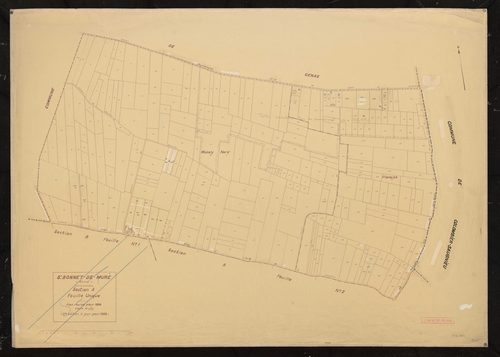 Section A feuille unique. Plan révisé pour 1936. 2e édition à jour pour 1968. 2e édition à jour pour 1968.