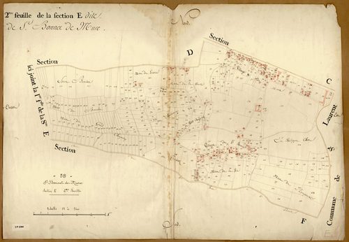 Section E dite de Saint-Bonnet-de-Mure dite de Saint-Bonnet-de-Mure, feuille n°2.