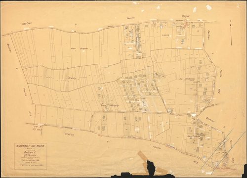 Section E 2e feuille. Plan révisé pour 1936. 2e édition à jour pour 1968.