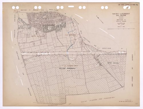 Section H feuille unique. Plan révisé pour 1936. 4e édition à jour pour 1980.