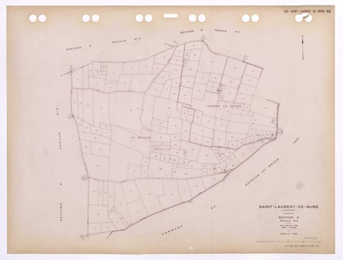 Section K feuille n°2. Plan révisé pour 1936. 3e édition à jour pour 1980.