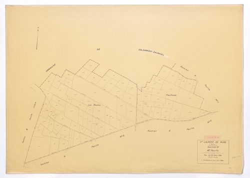 Section K 4e feuille (ancienne section B 4ème feuille de la commune de Satolas et Bonce acquises pour 1978). Plan révisé pour 1936. 2e édition à jour pour 1968.
