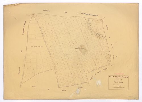 Section A feuille unique. Plan révisé pour 1936. 2e édition à jour pour 1968.