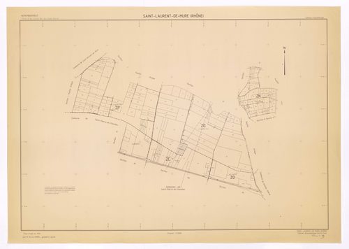 Tableau d'assemblage : feuille Sud : sections ZC, ZD, ZN, ZO, ZP.