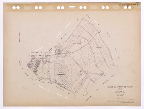 Section C feuille unique. Plan révisé pour 1936. 3e édition à jour pour 1980.