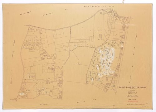 Section F feuille n°1. Plan révisé pour 1936. 3e édition à jour pour 1980.