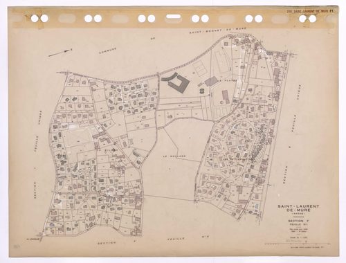 Section F feuille n°1. Plan révisé pour 1936. 4e édition à jour pour 1980.