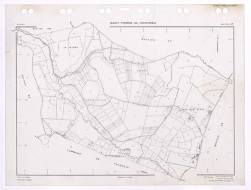Section AT. Feuille renouvelée pour 1972. Edition à jour pour 1986.