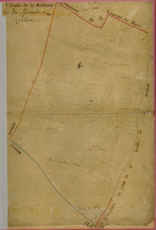 Section G dite du Revoulet et Grelière, feuille n°1.