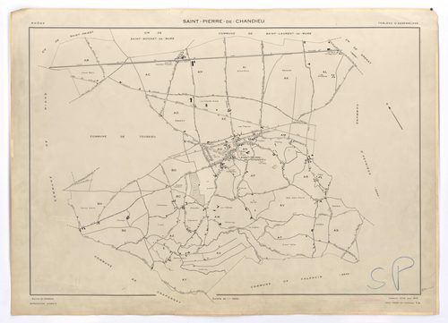 Tableau d'assemblage (TA). Cadastre révisé pour 1972.