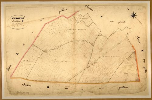 Section F dite du Village, feuille n°3 (parcelles 737-1040).