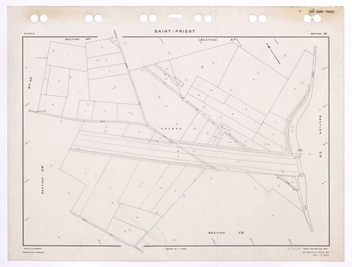 Section AV. Feuille renouvelée pour 1975. 2e édition à jour pour 1979.