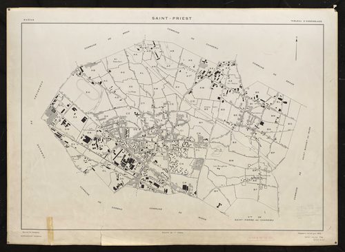 Tableau d'assemblage (TA). Cadastre révisé pour 1975.