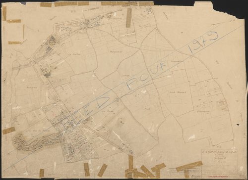 Section B 1ère feuille. Plan révisé pour 1941. Réédition pour 1979.