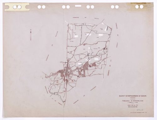 Tableau d'assemblage (TA). Cadastre révisé pour 1941. Edition à jour pour 1985.