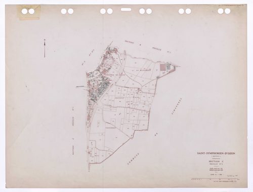 Section C feuille n°2. Feuille révisée pour 1941. Edition à jour pour 1985.